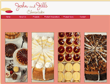 Tablet Screenshot of johnandjillscheesecake.com